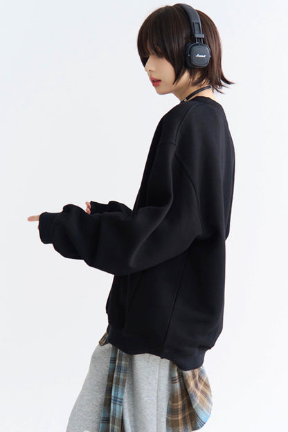 Pullover Letter Patch Casual