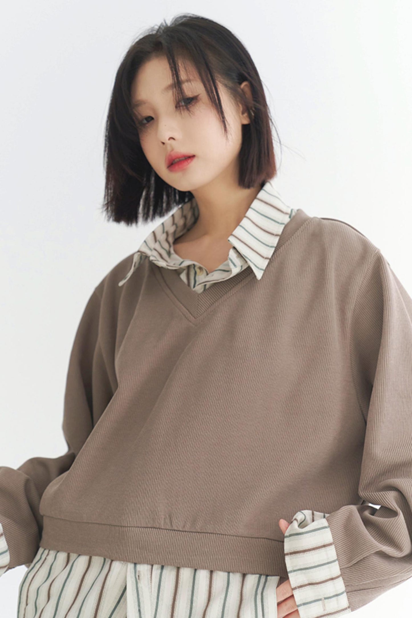 sweatshirt Loose style two-piece fit