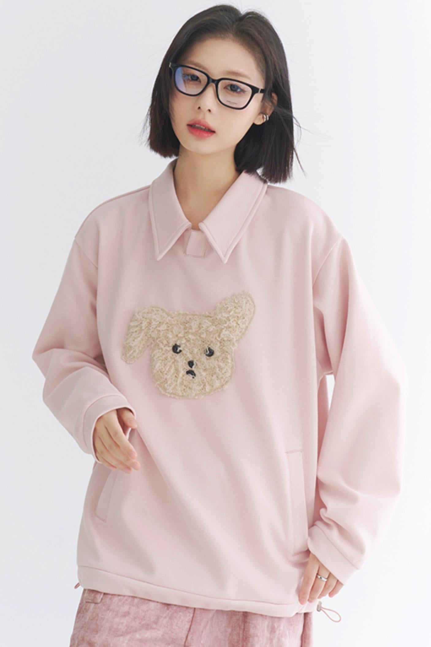 2024 Puppy - Damen Gravity Museum Winter Comfort Plüsch Top Sweatshirt