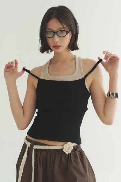 Style Double Layer Slim Camisole