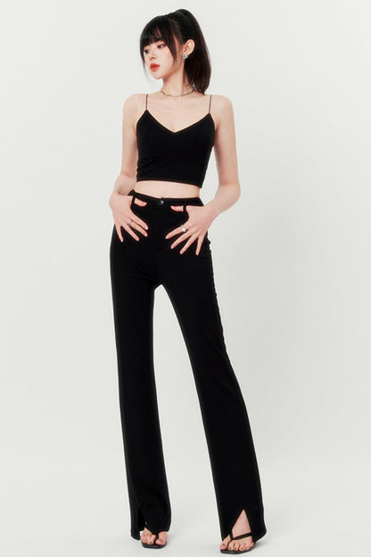 キャミソール ソフトリブ Vネック