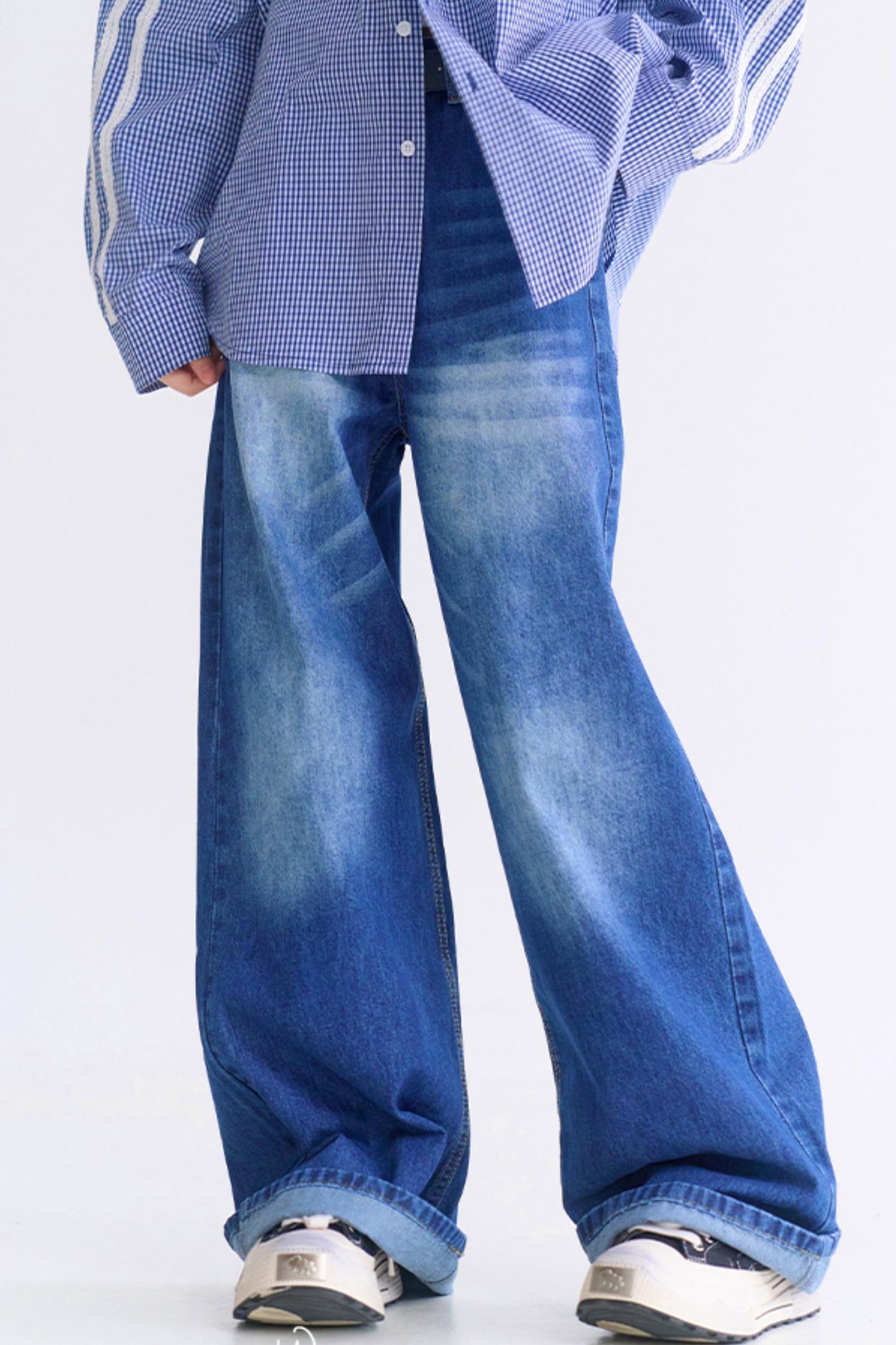 リラックスジーンズ ウォッシュドフィット