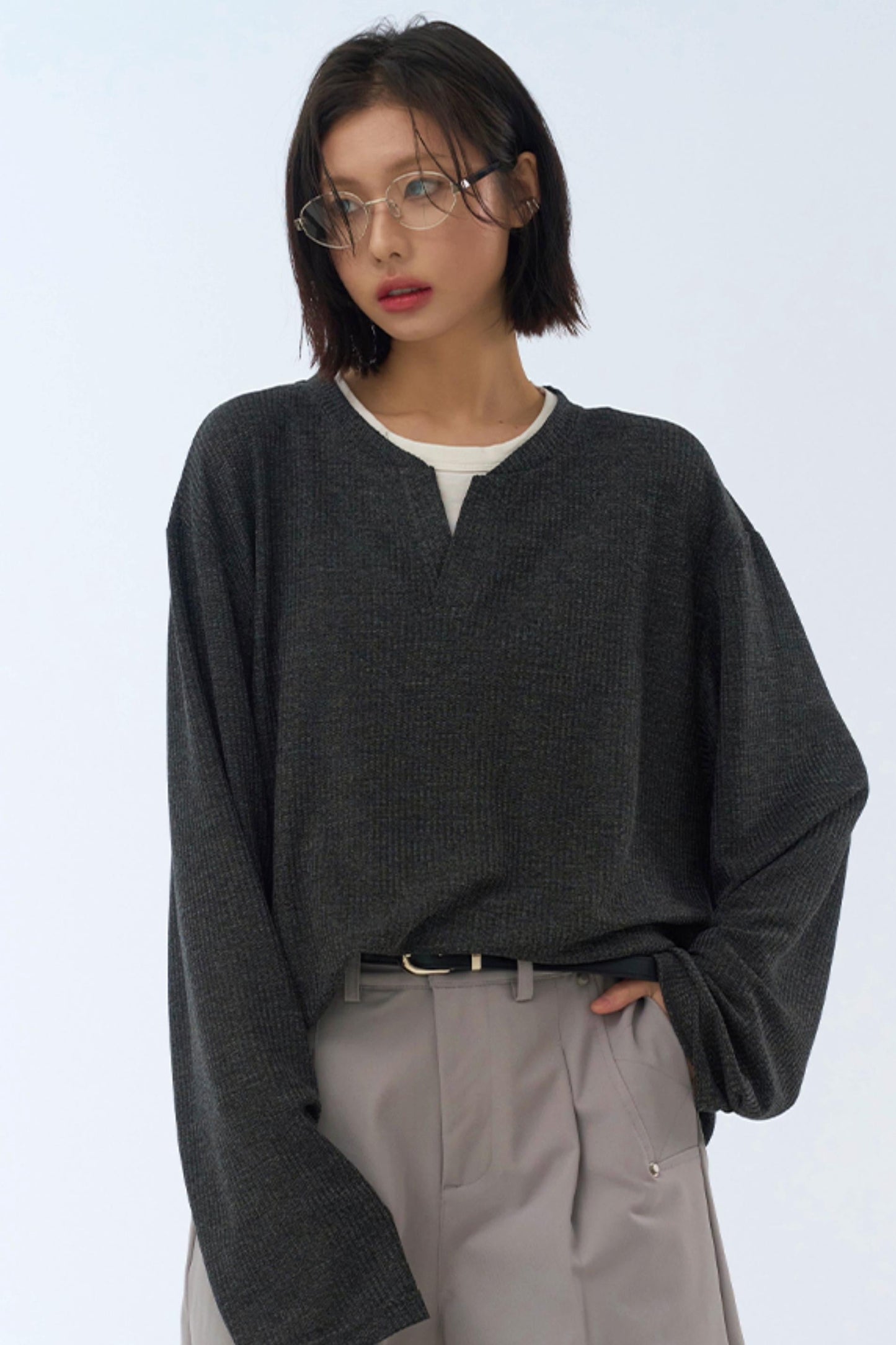 トップス ダークモード ルーズ