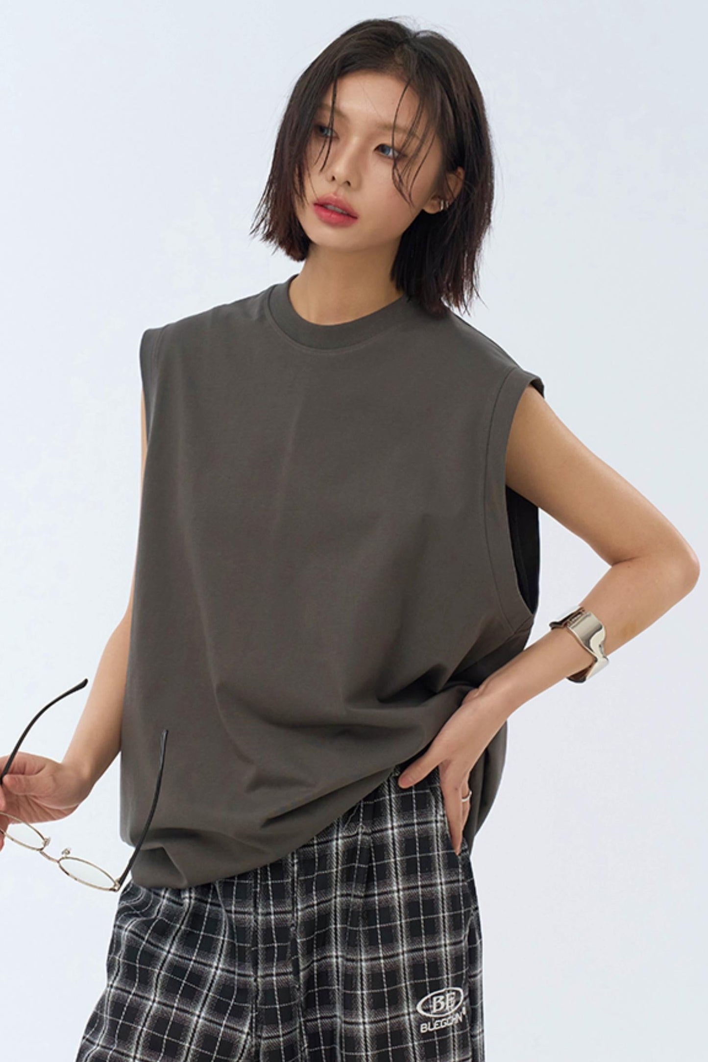 夏用ユニセックスタンクトップ マッスル