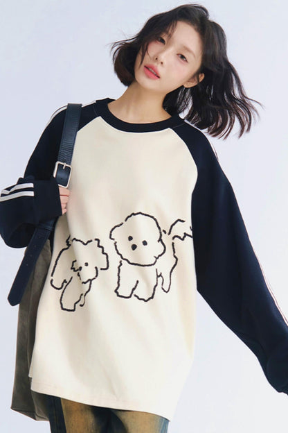 プリントクラッシュセーター