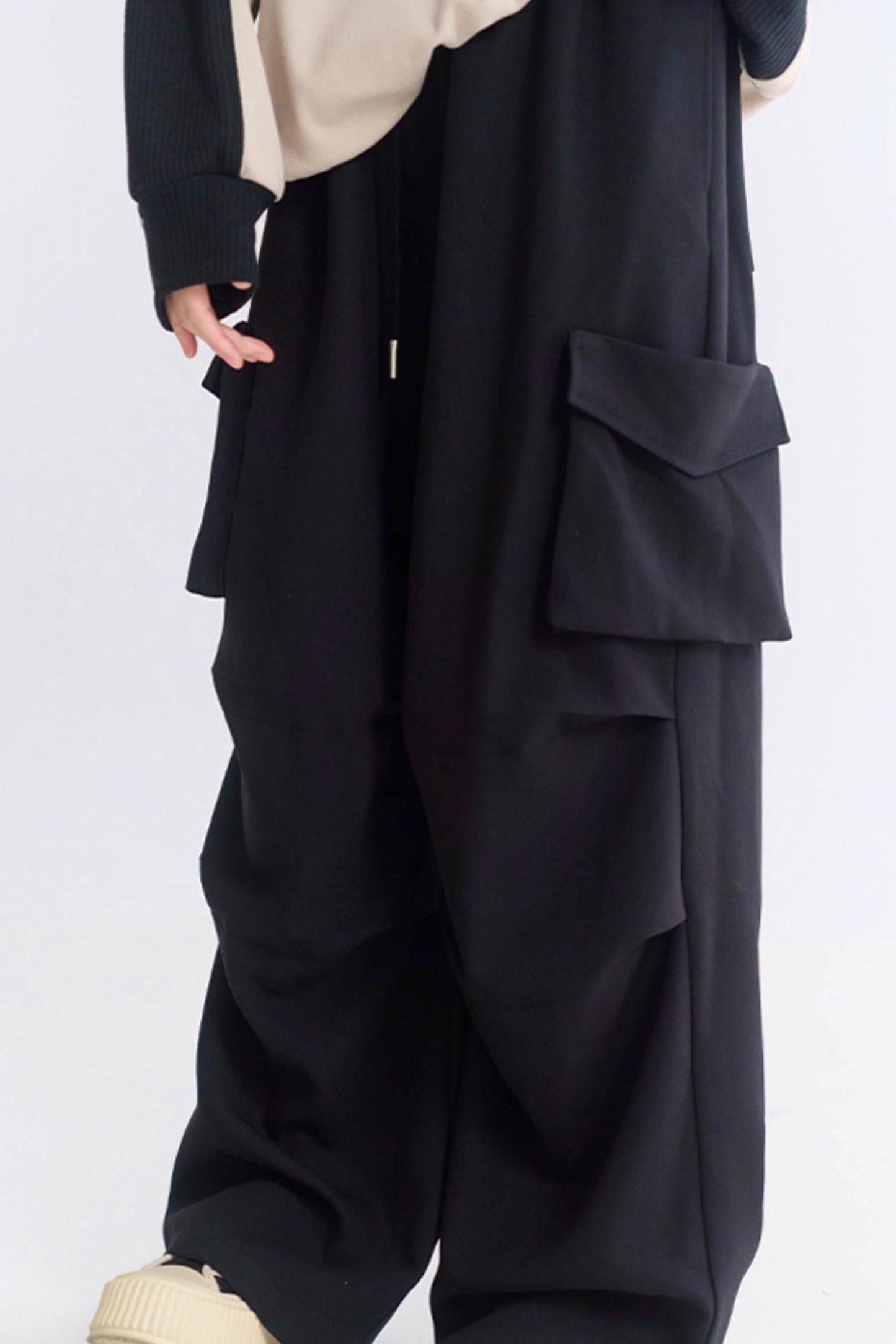 ワイドレッグユーティリティカジュアルパンツ