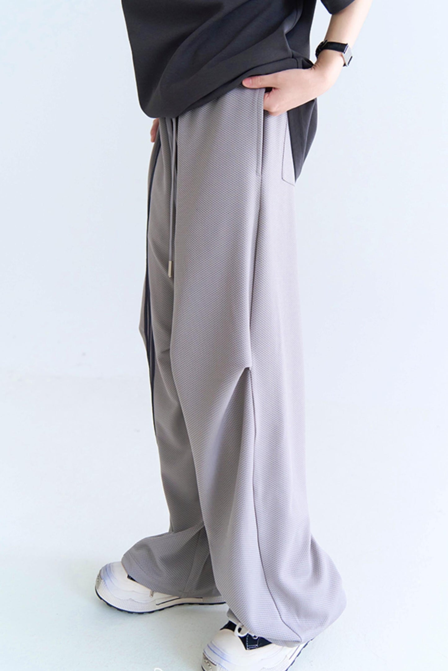 クラッシュレッグパンツ ワイドカラー