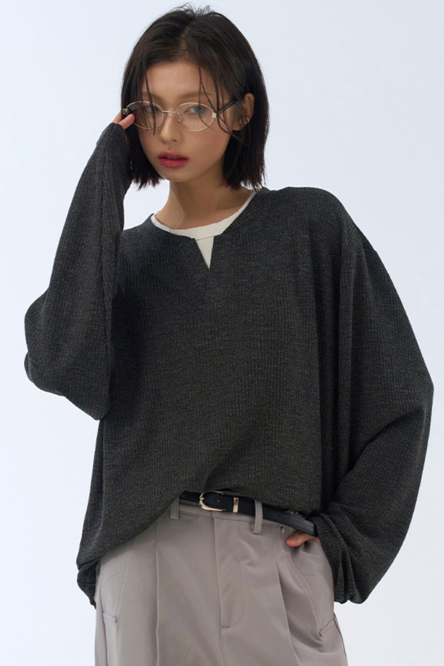 トップス ダークモード ルーズ