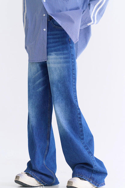 リラックスジーンズ ウォッシュドフィット