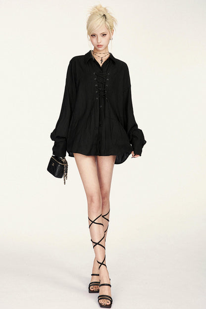 ベルトシャツフレンチセットアップ