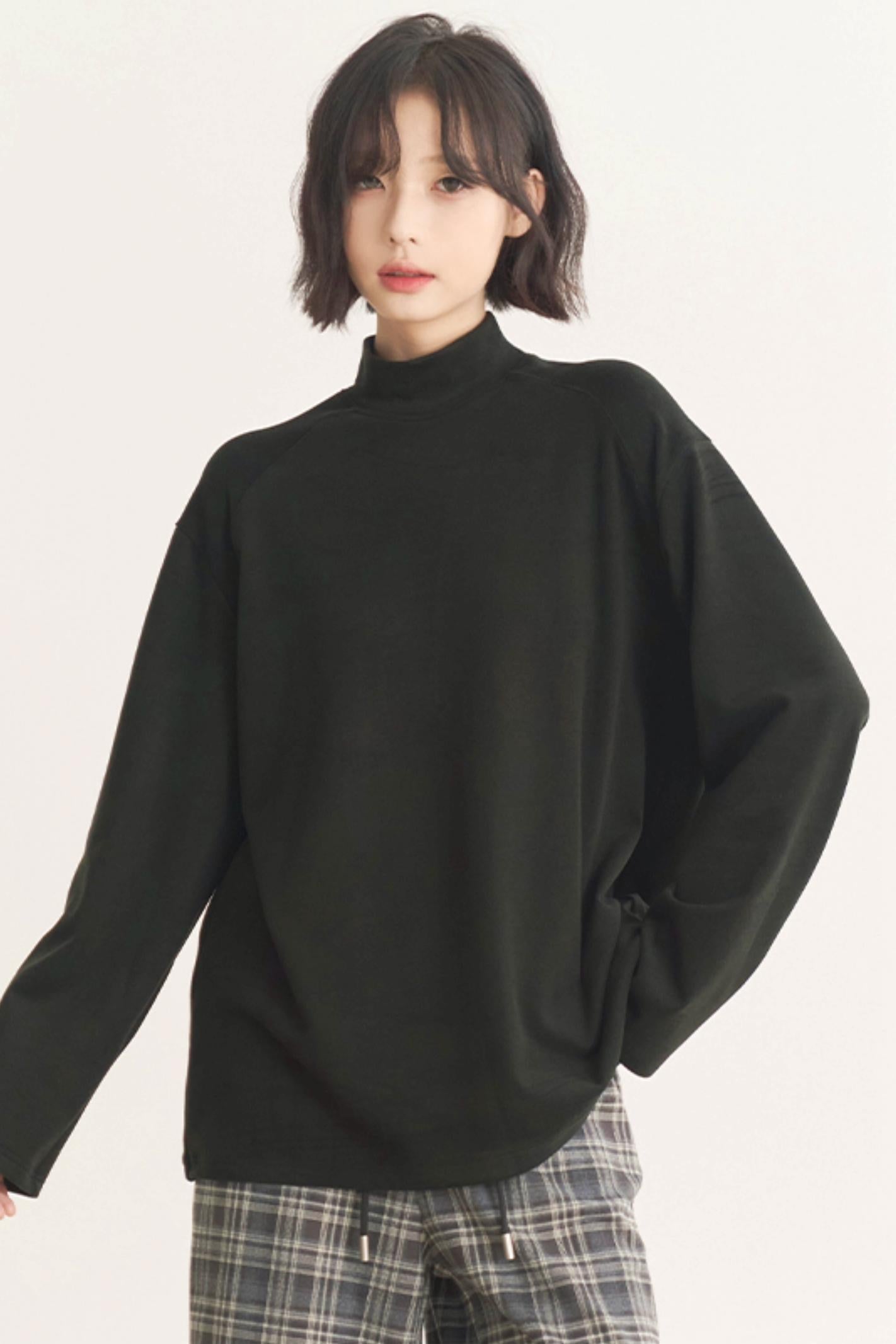 グラビティミュージアム フラワータートルネック ルーズ レディースモデル 春/秋 Tシャツ