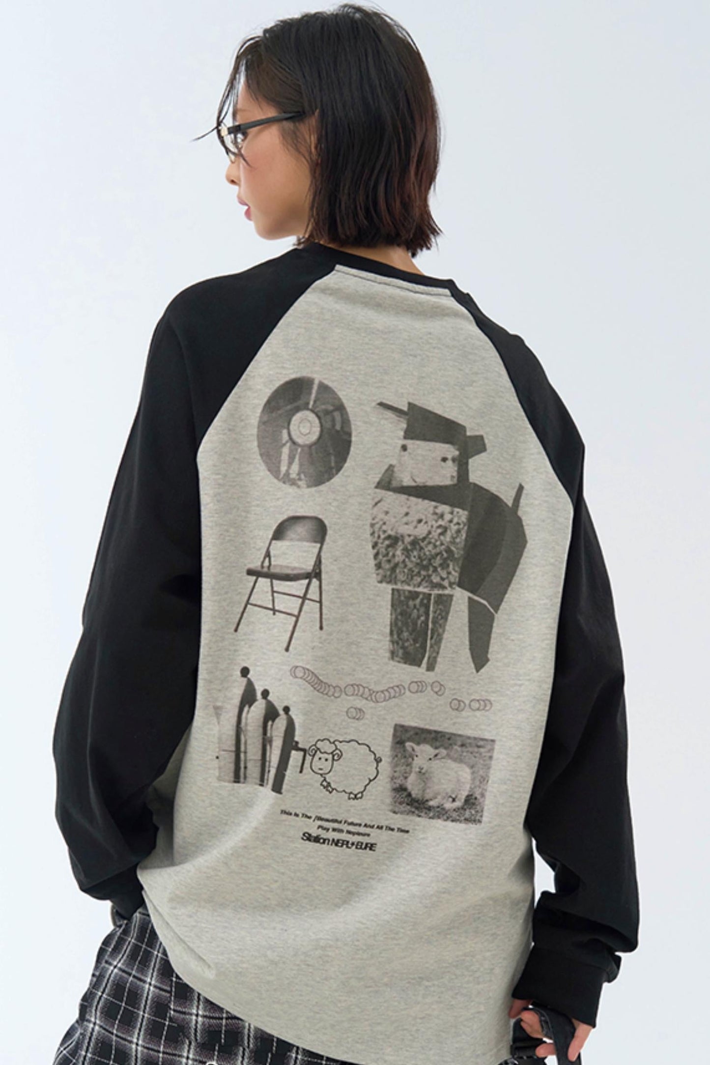 フィットコリジョン ロングスリーブ ルーズTシャツ プリント