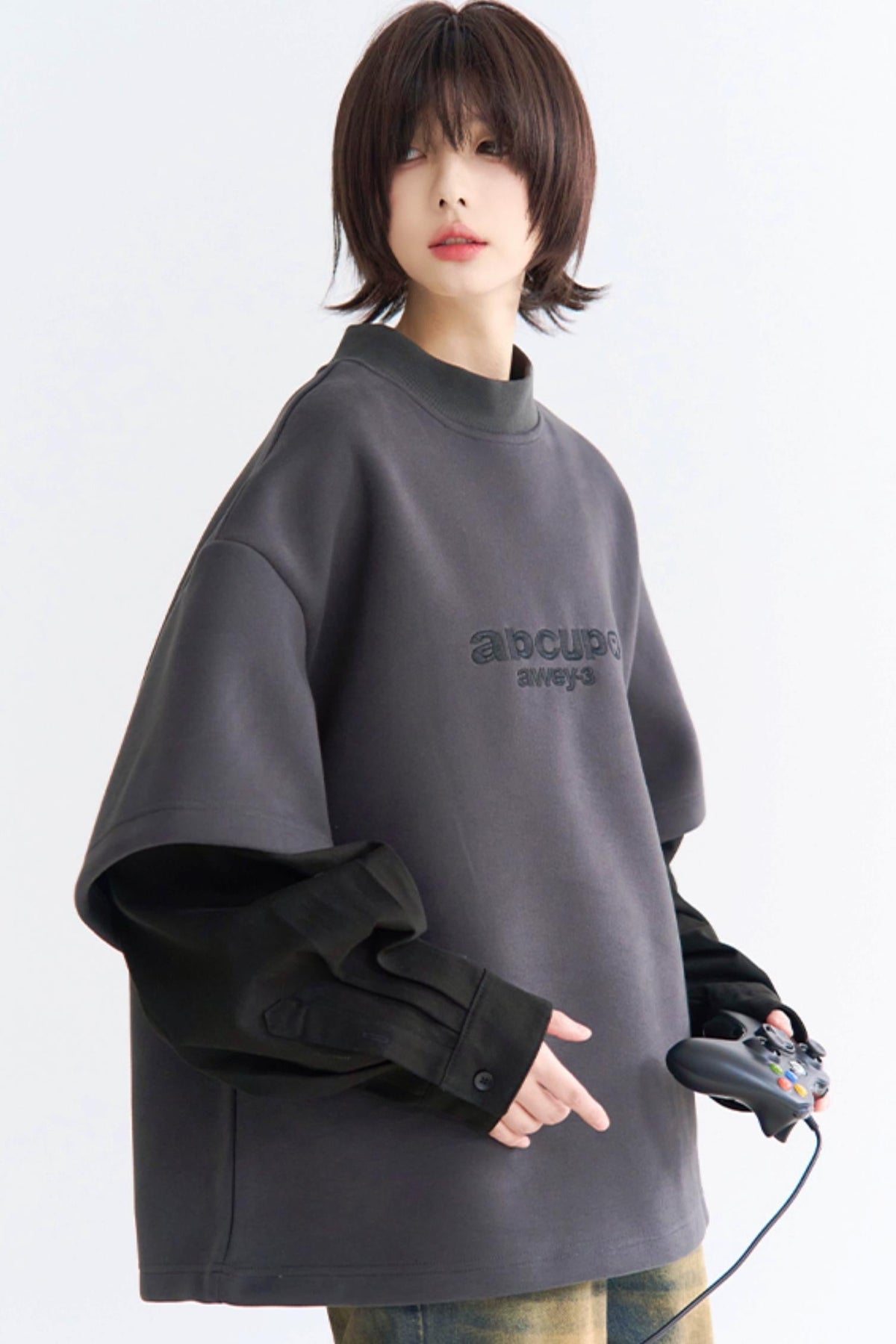 Pull contrasté style couche