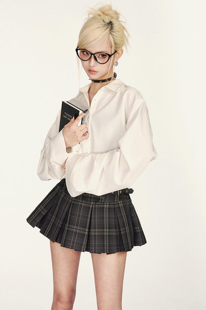 Preppy Rock Plissee Karo