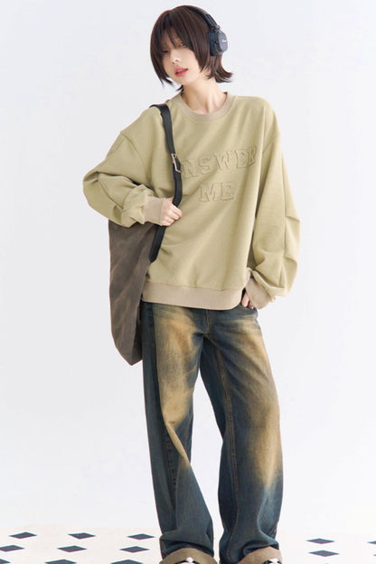 Sweatshirt Crew Applique