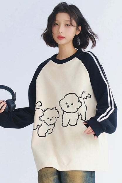 プリントクラッシュセーター