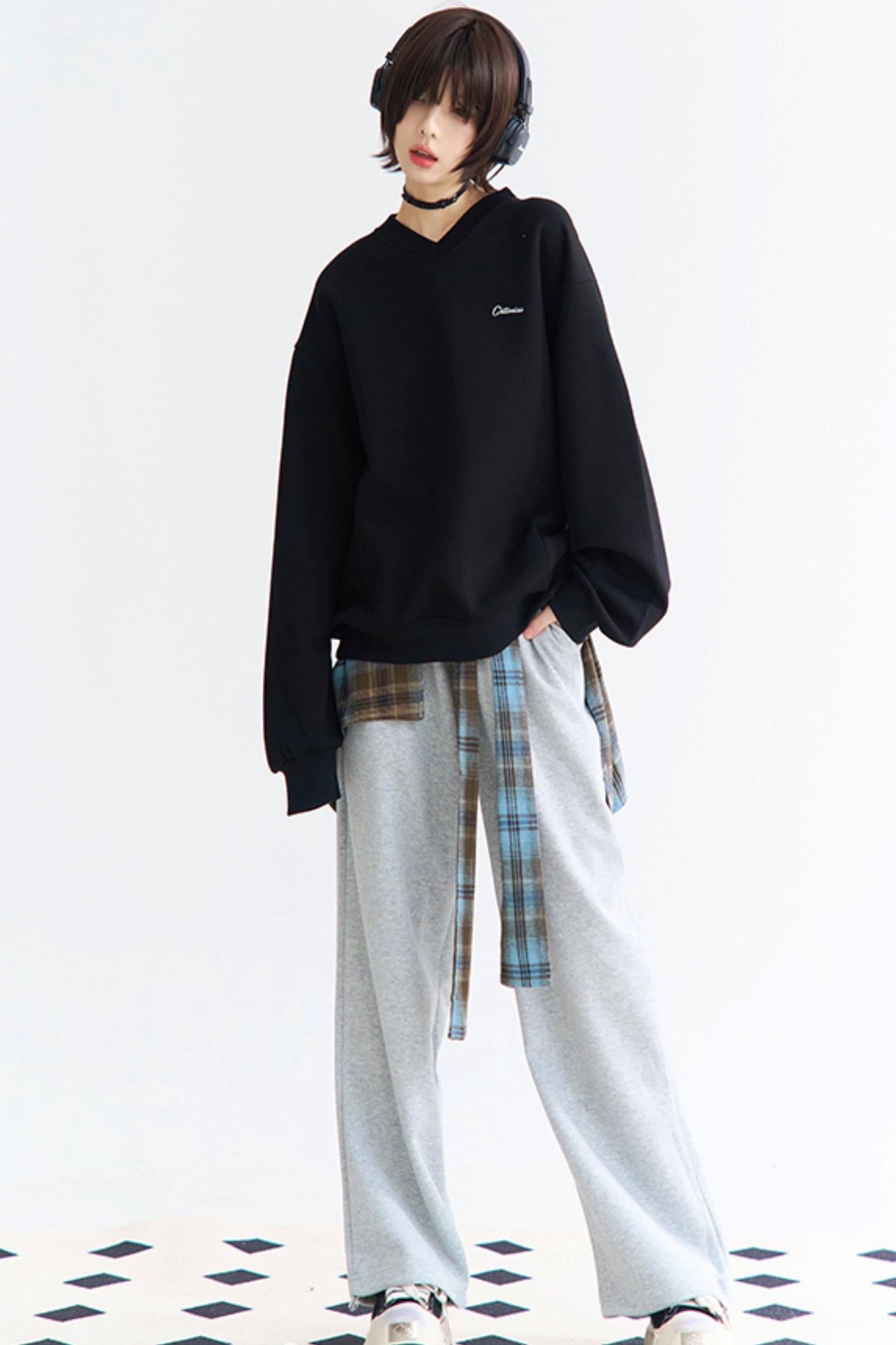 Pullover Letter Patch Casual