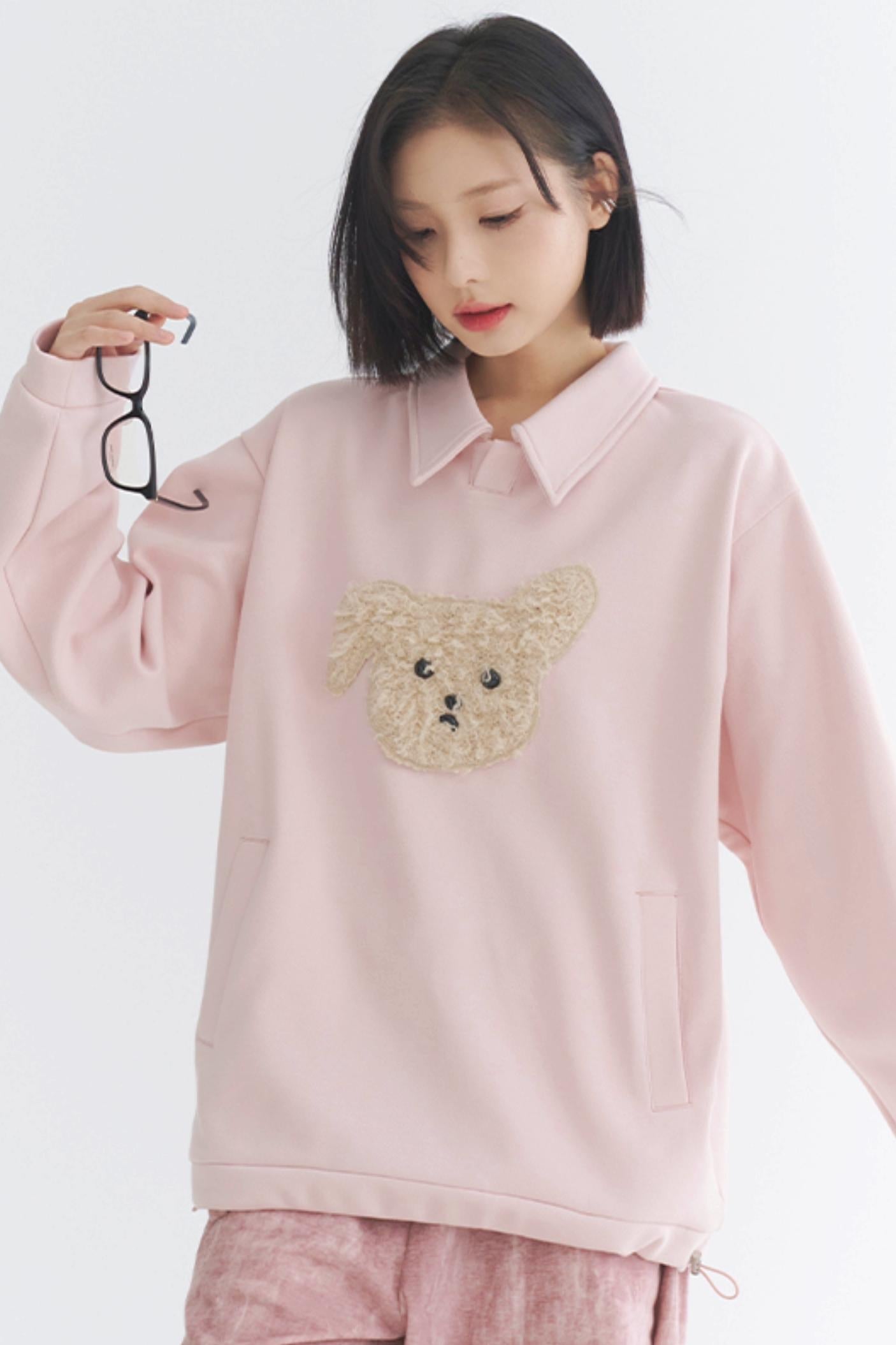 2024 Puppy - Damen Gravity Museum Winter Comfort Plüsch Top Sweatshirt