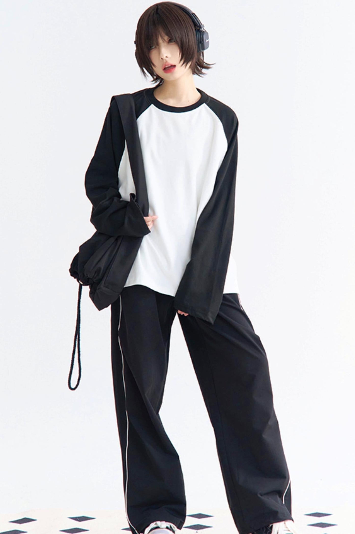 リラックスフィットTシャツ パッチワーク