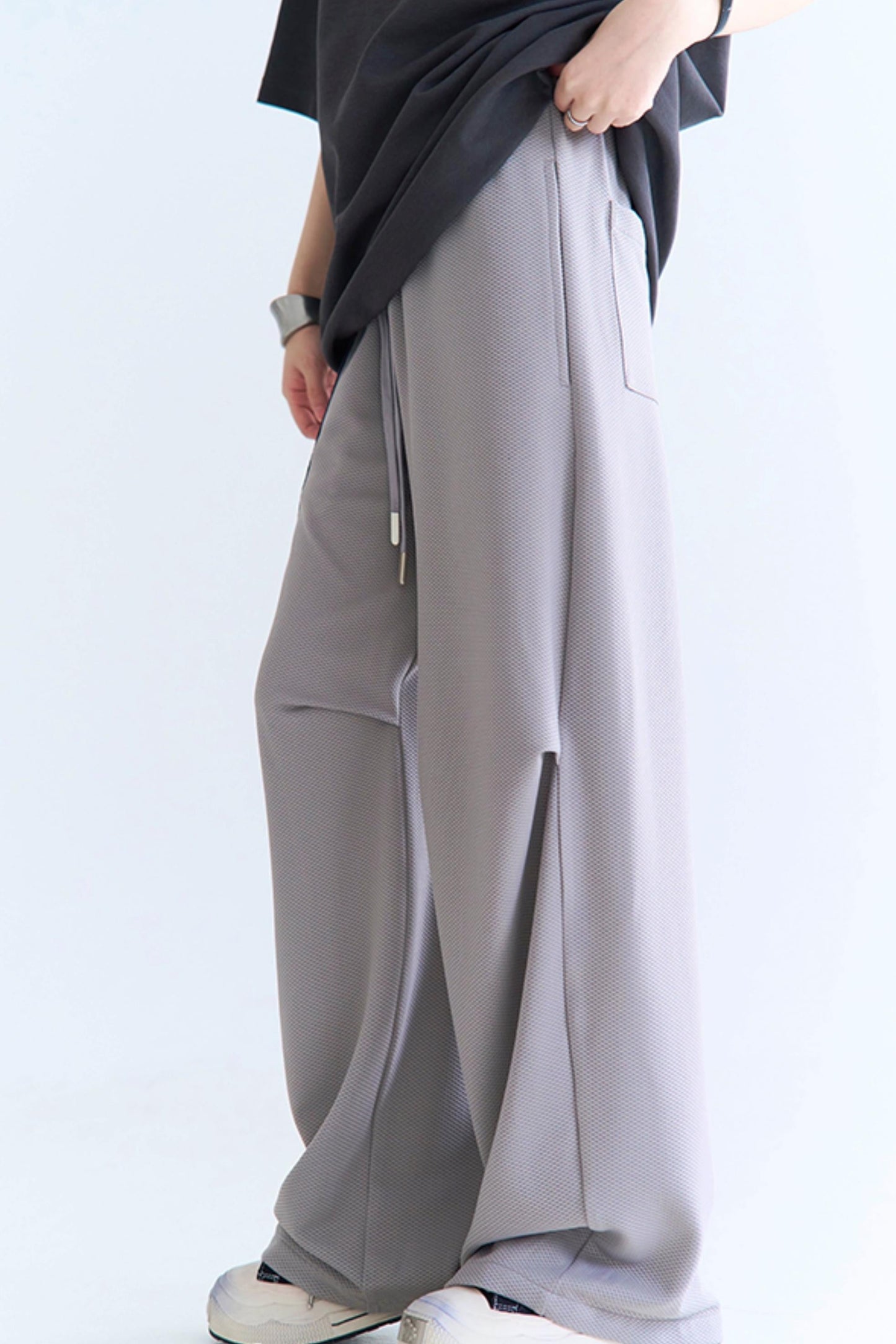 クラッシュレッグパンツ ワイドカラー