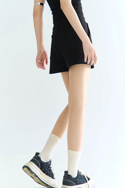 Shorts mit hoher Taille