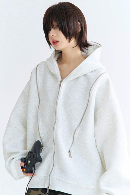 Lässiger Cardigan mit Reißverschluss