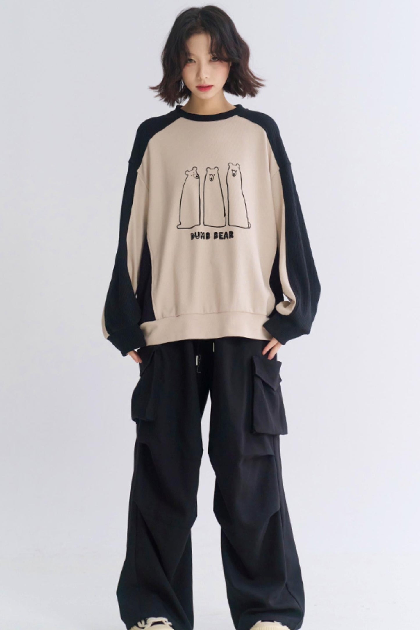 ワイドレッグユーティリティカジュアルパンツ