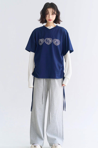 カラーパンツ 無地スウェット