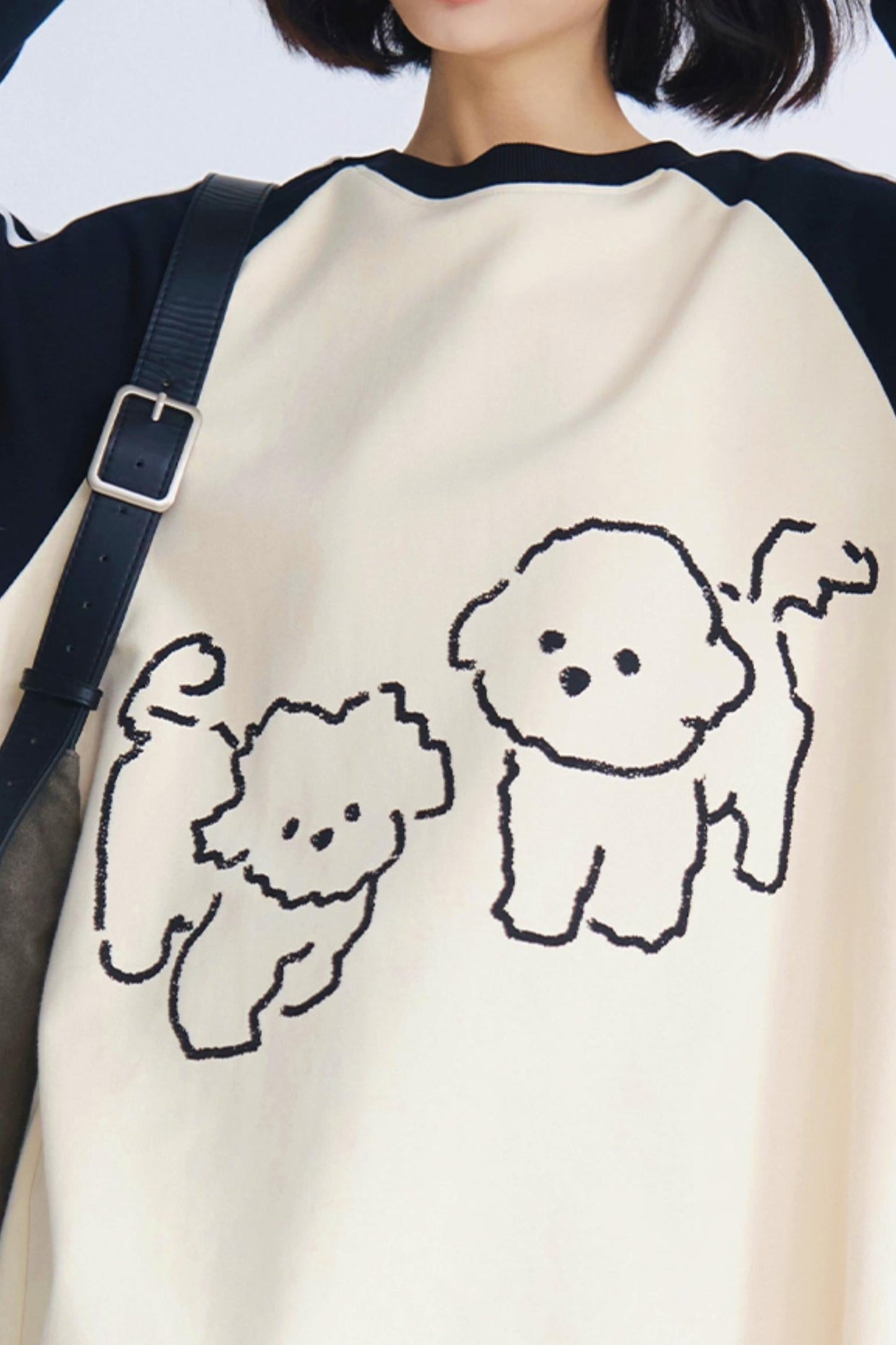 プリントクラッシュセーター