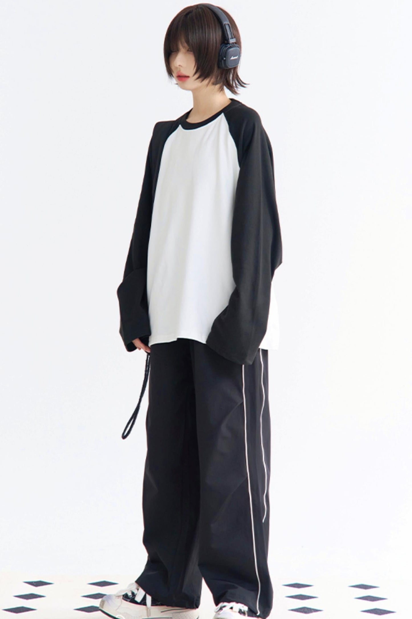 リラックスフィットTシャツ パッチワーク