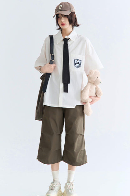 シャツ ゆったり フィット カレッジ