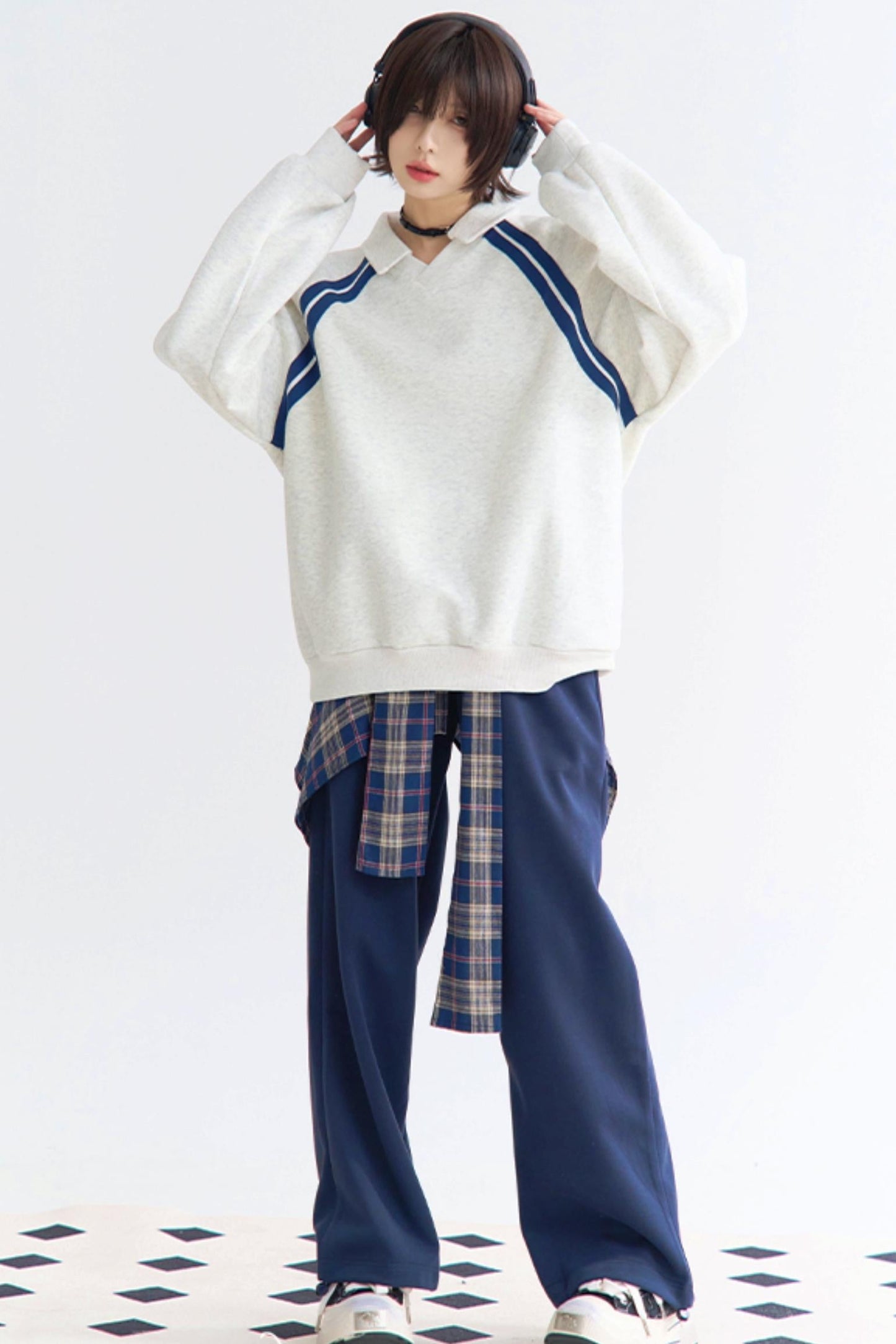 リラックスしたミニマリストスウェットパンツ