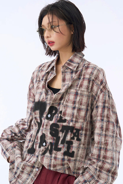 シャツ チェック柄 グラフィック アーバンチェック