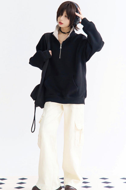 ジップネックプルオーバーハイハーフ