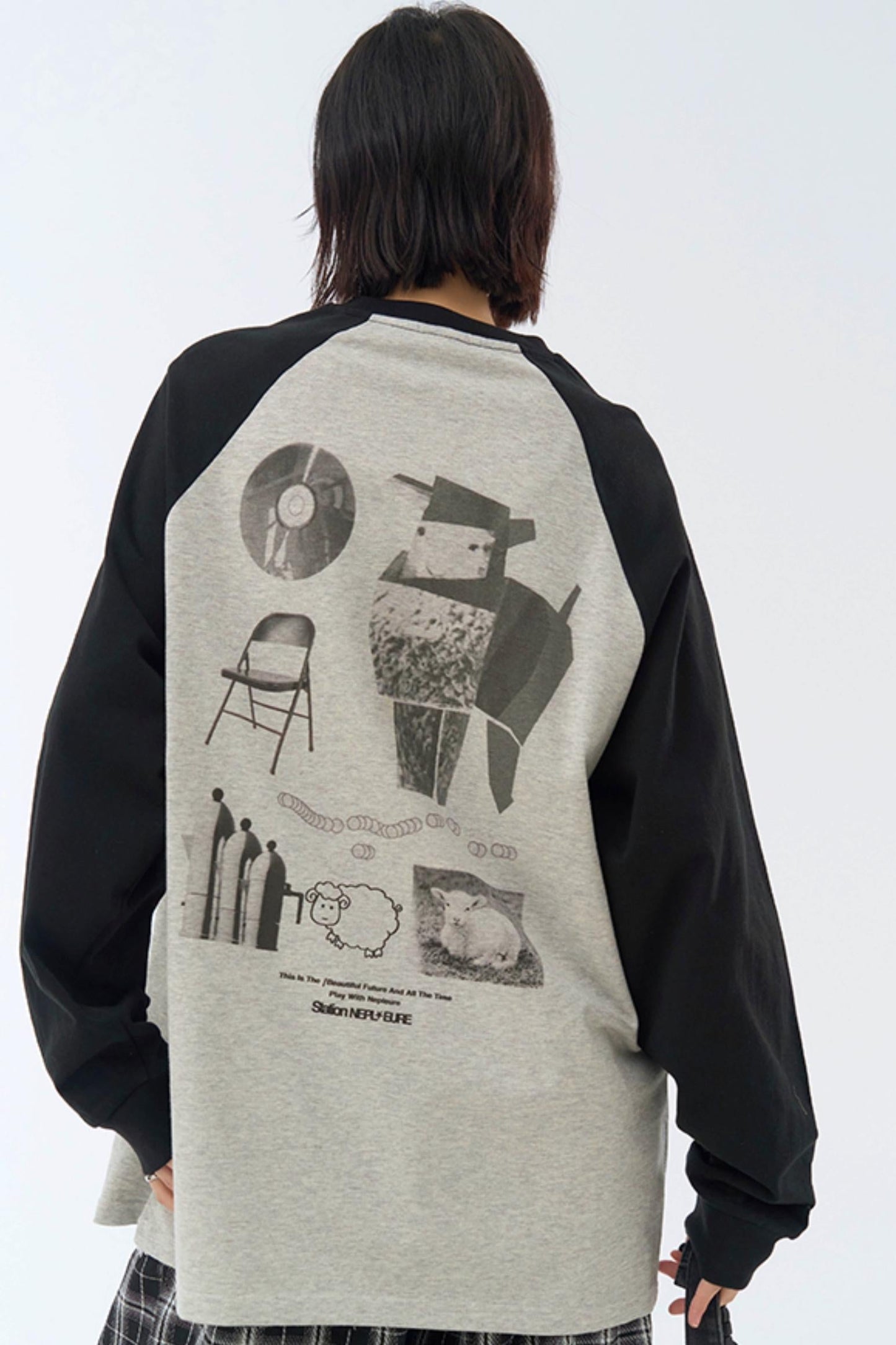 フィットコリジョン ロングスリーブ ルーズTシャツ プリント