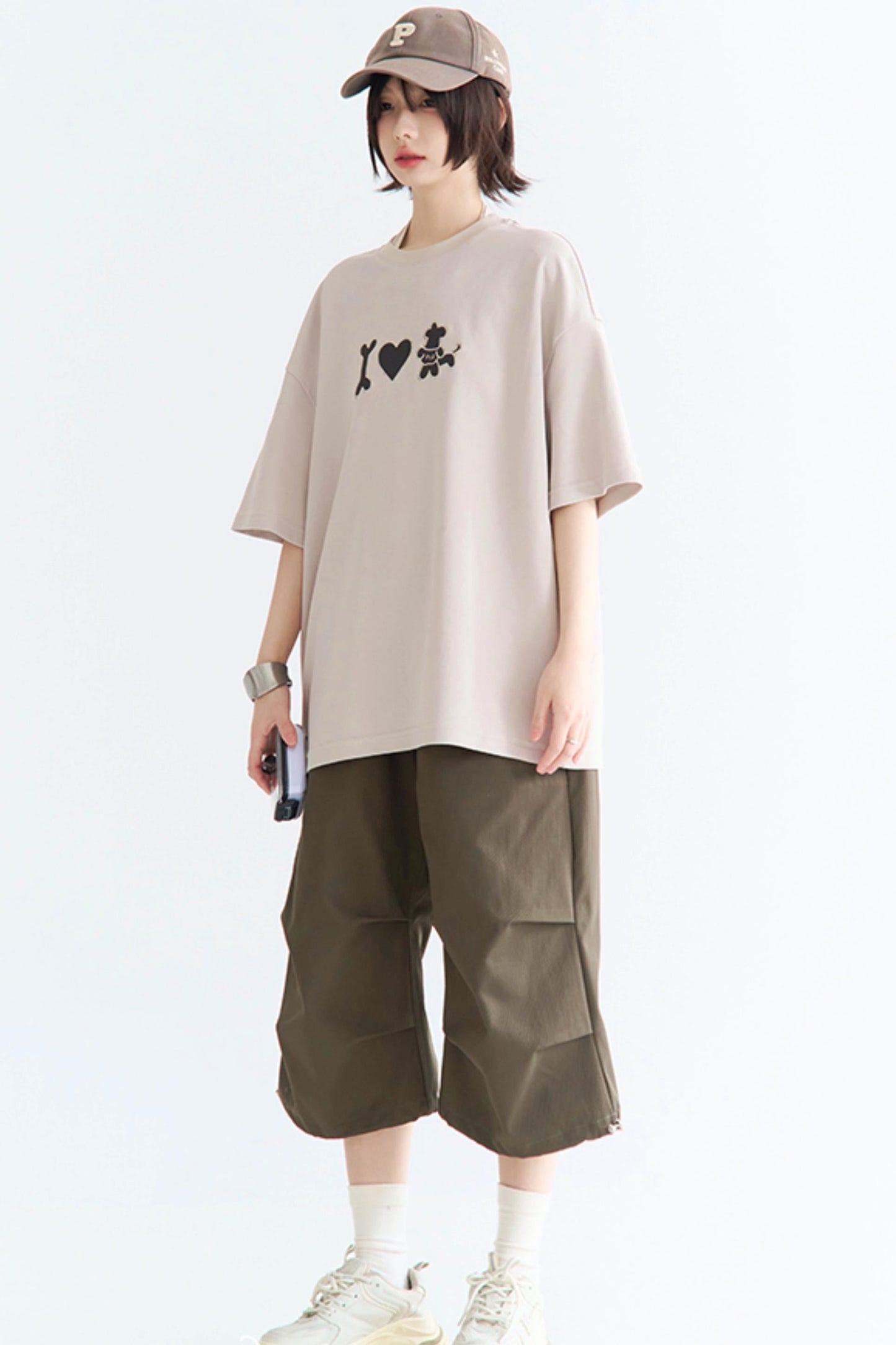 パピTシャツ ネッククルー 刺繍