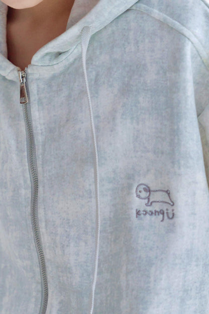 カーディガンフィット リラックスフーディーセットアップ