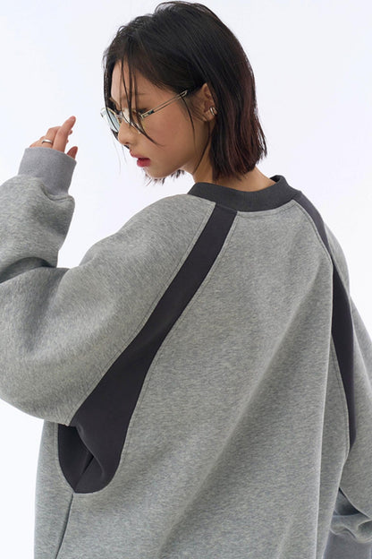 Patchwork Sweater V-Neck