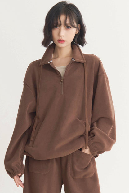 ミューズ：春秋ハーフジップグラビティカジュアルセット