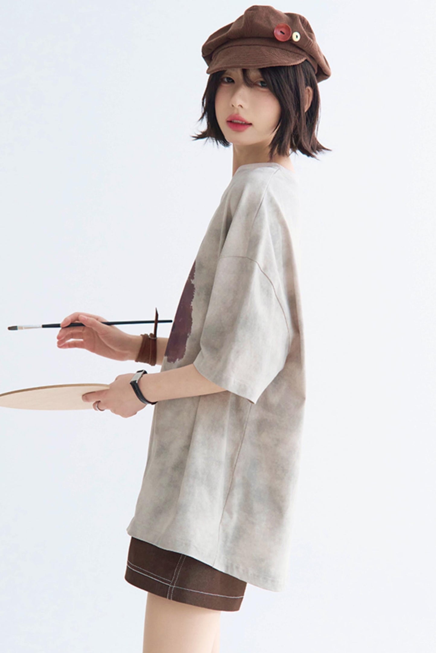 ローズTシャツ タイダイプリント