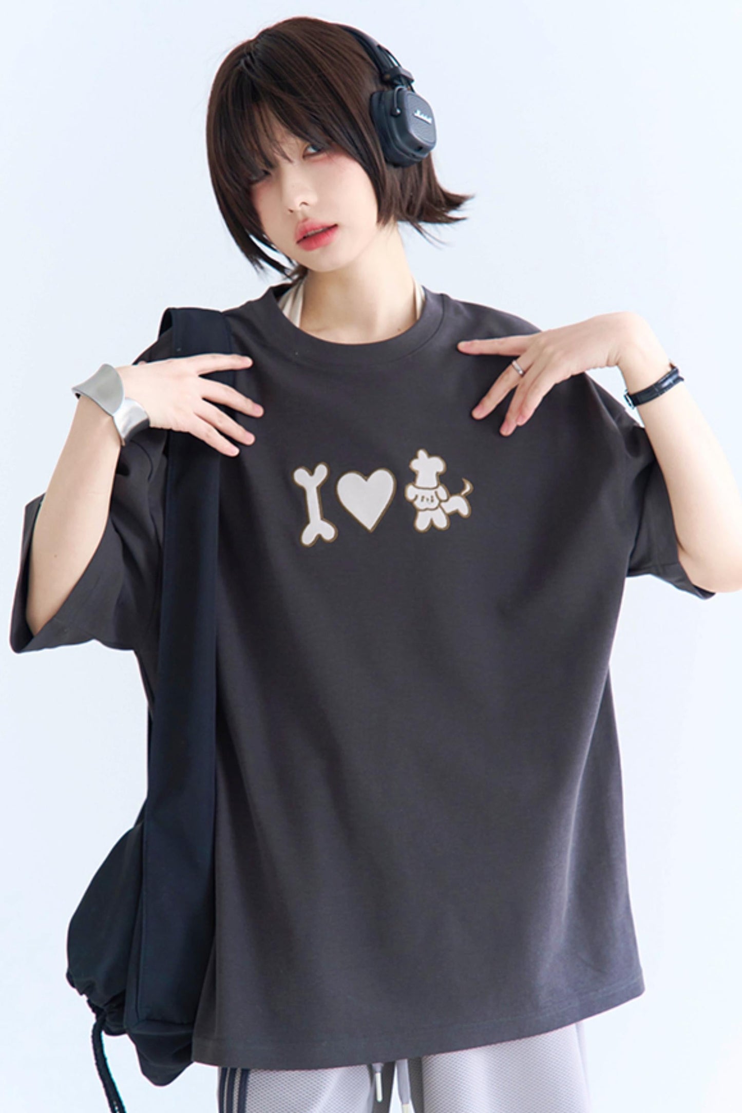 パピTシャツ ネッククルー 刺繍