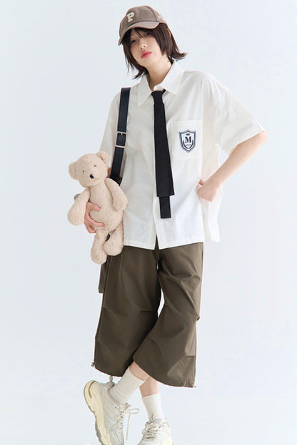 シャツ ゆったり フィット カレッジ