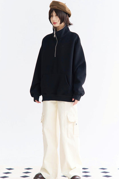ジップネックプルオーバーハイハーフ