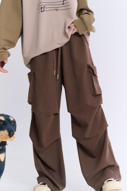 ワイドレッグユーティリティカジュアルパンツ