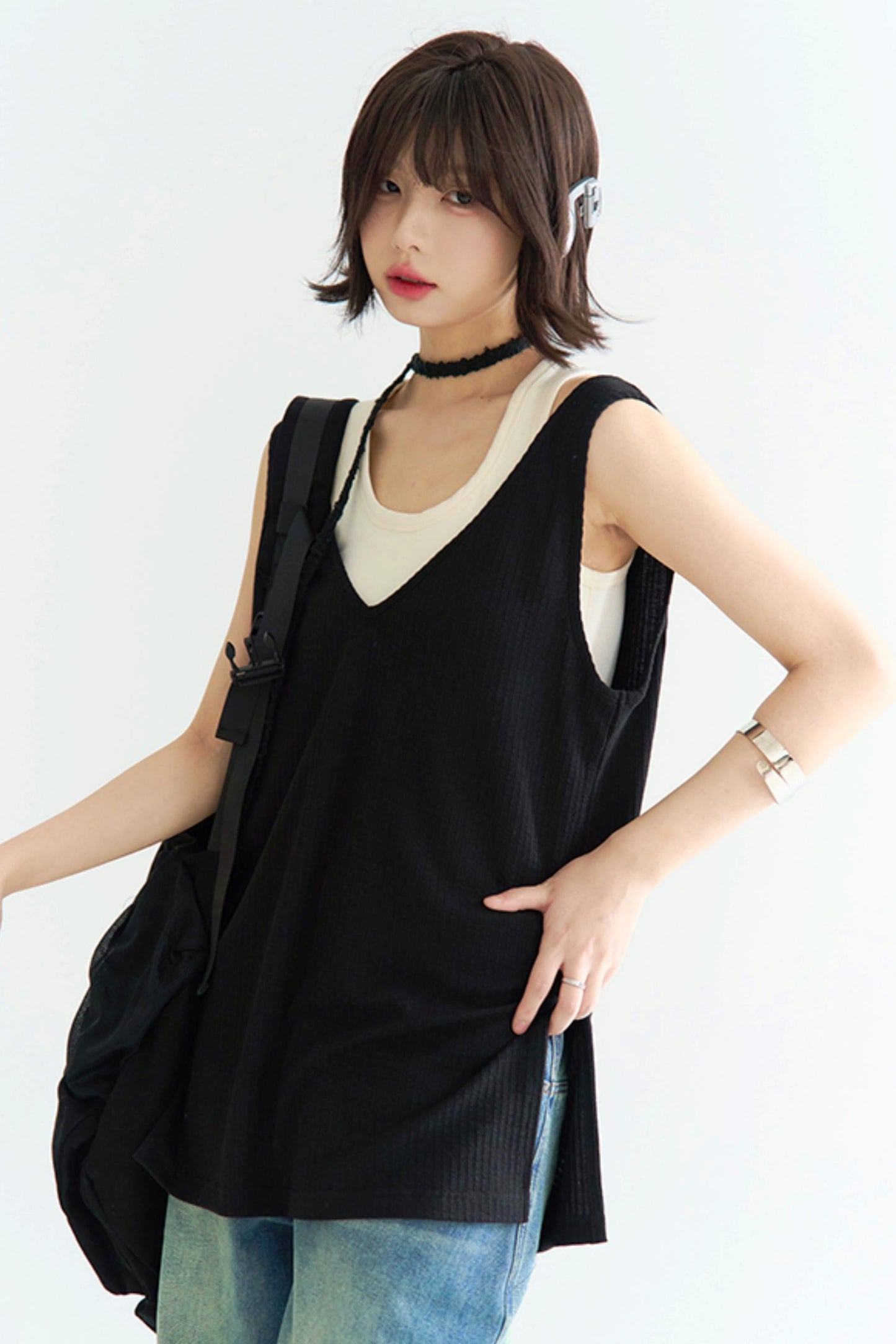 Fit Camisole Schlitz Lose