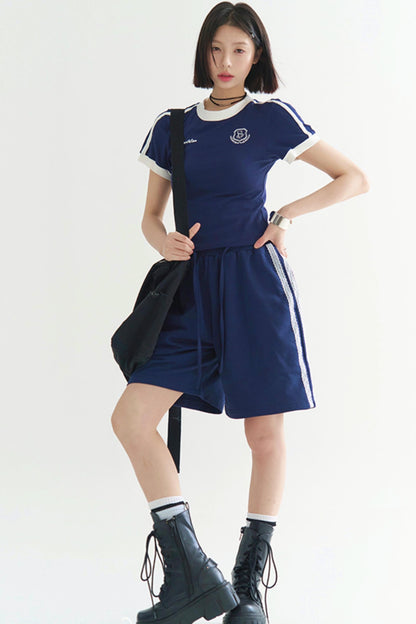 グラビティポジティブTシャツ ベアバッジプリント