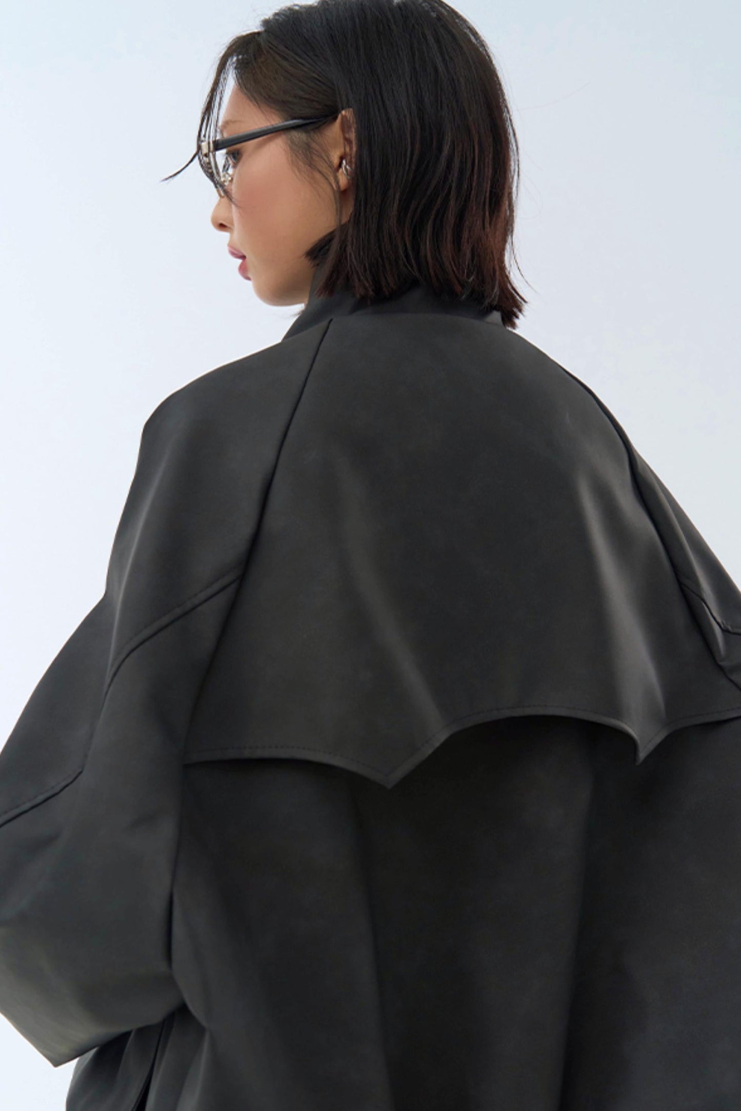 レトロスタンドレザーカラージャケット