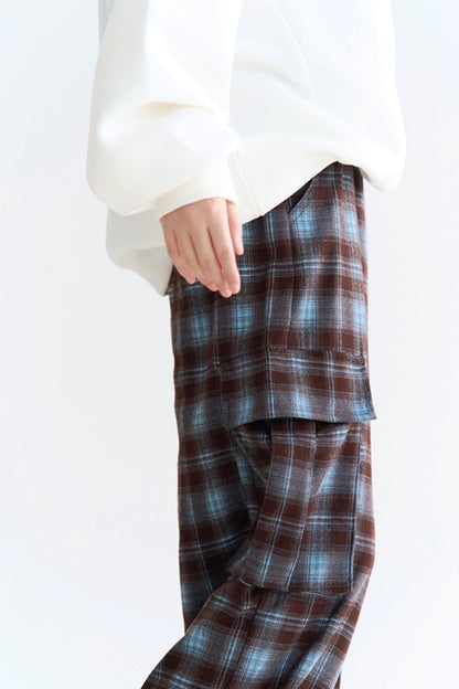 パンツ ウエストチェック ハイワイド