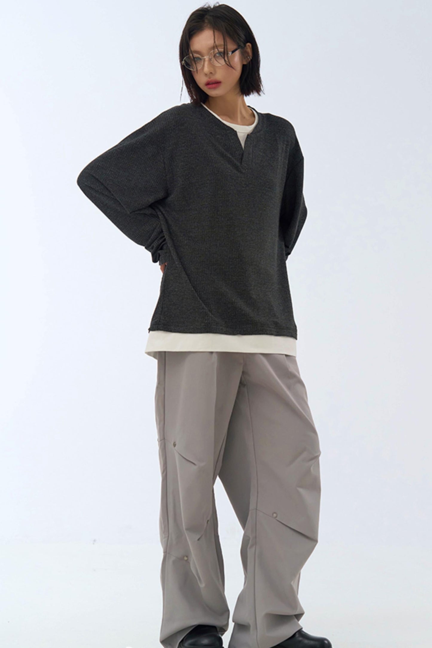 トップス ダークモード ルーズ