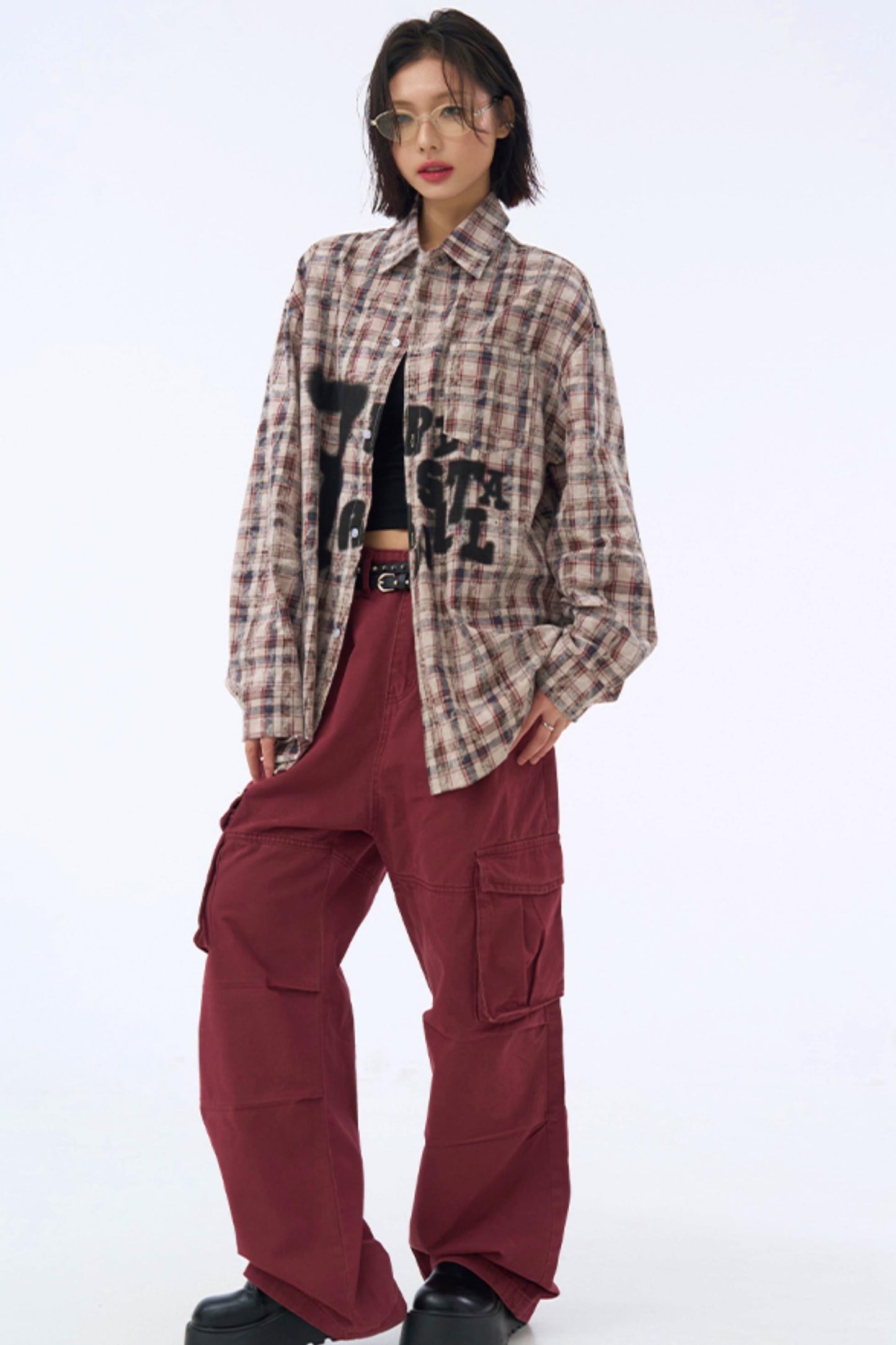 シャツ チェック柄 グラフィック アーバンチェック